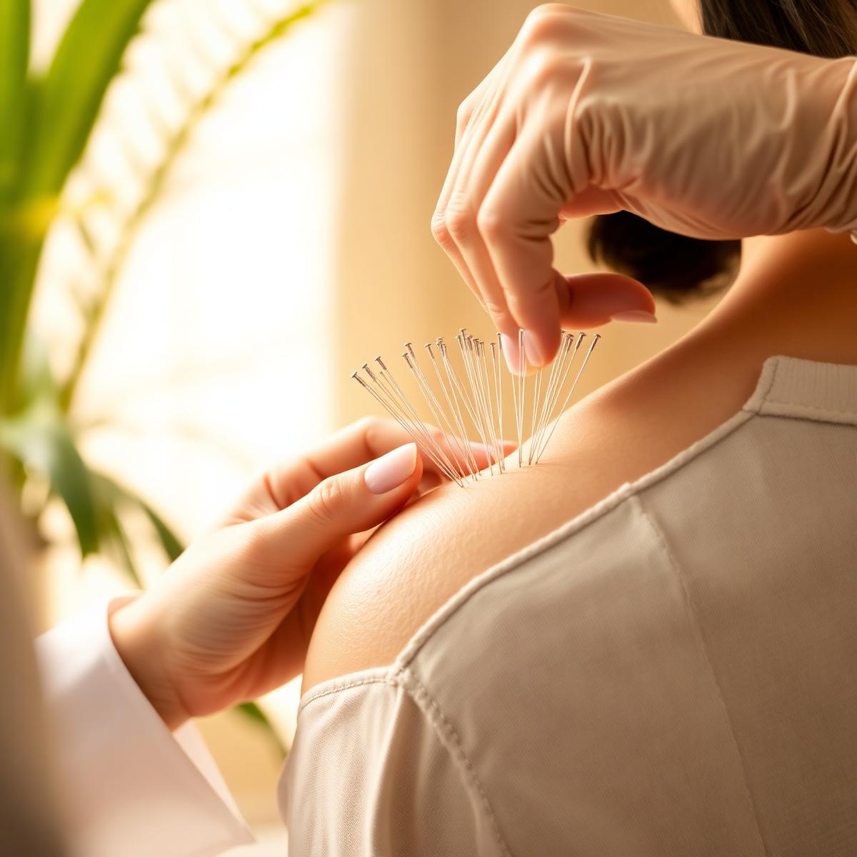 Châm cứu điều trị đau vai